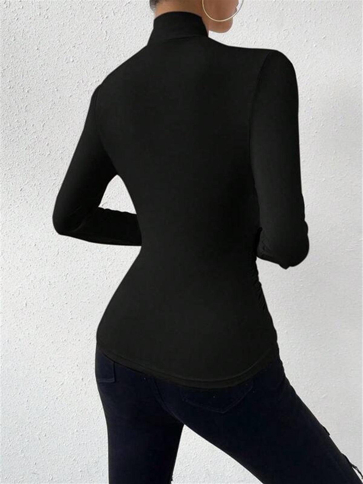 EVIE & BAY | DRAPED LONG SLEEVE TOP FOR WOMEN