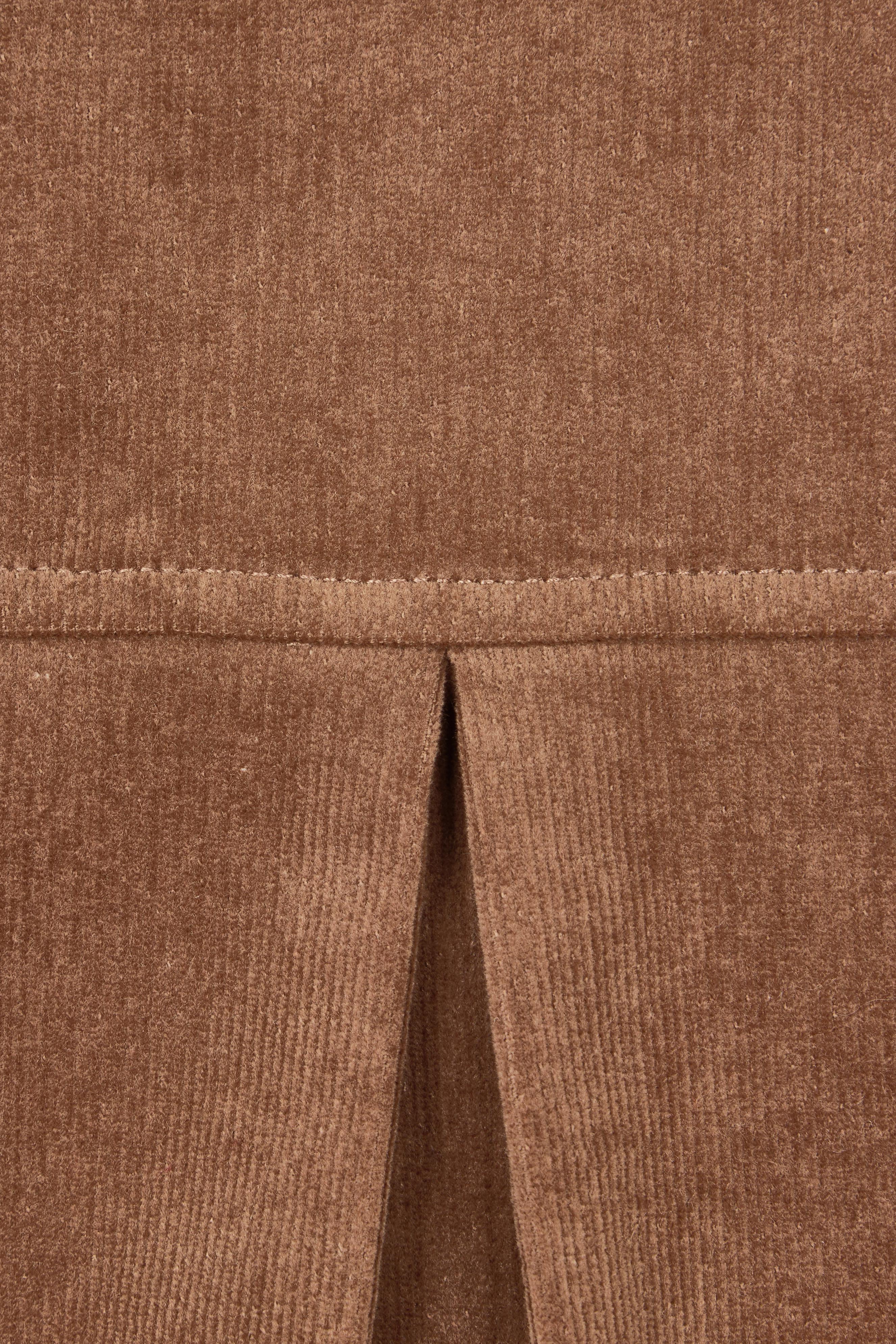 The Cord Shacket Dress With Pockets – Mushroom