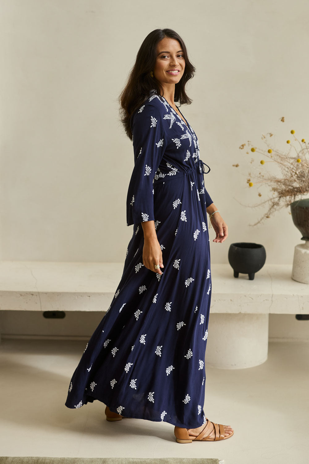 Dancing With Birds Dress - DeepBlue