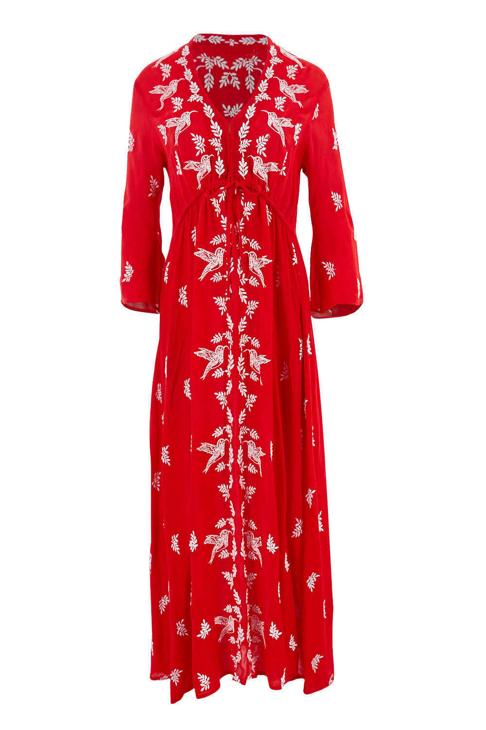 Dancing With Birds Dress - Scarlet