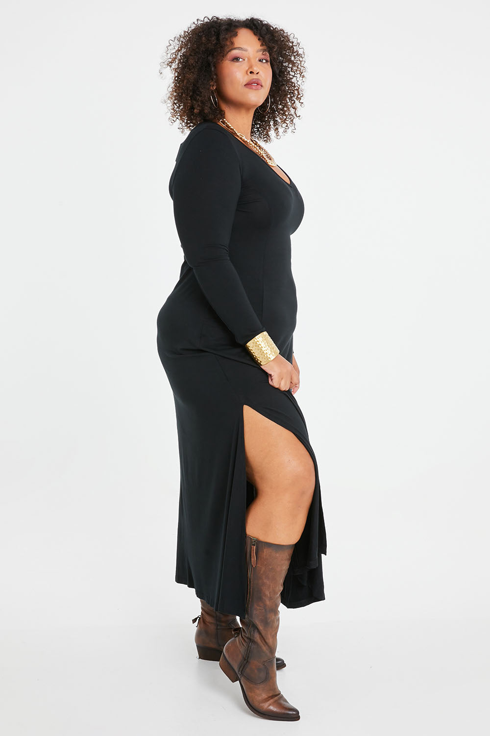 My Faithful Maxi Tee Dress - Black