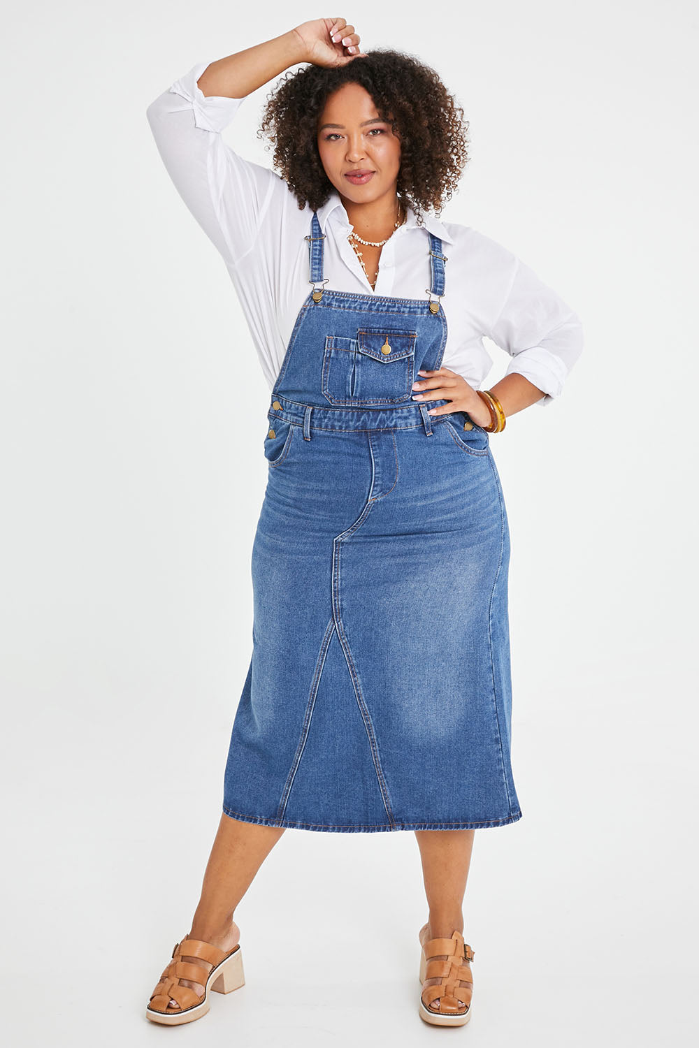 Overall Happiness Dress - Denim