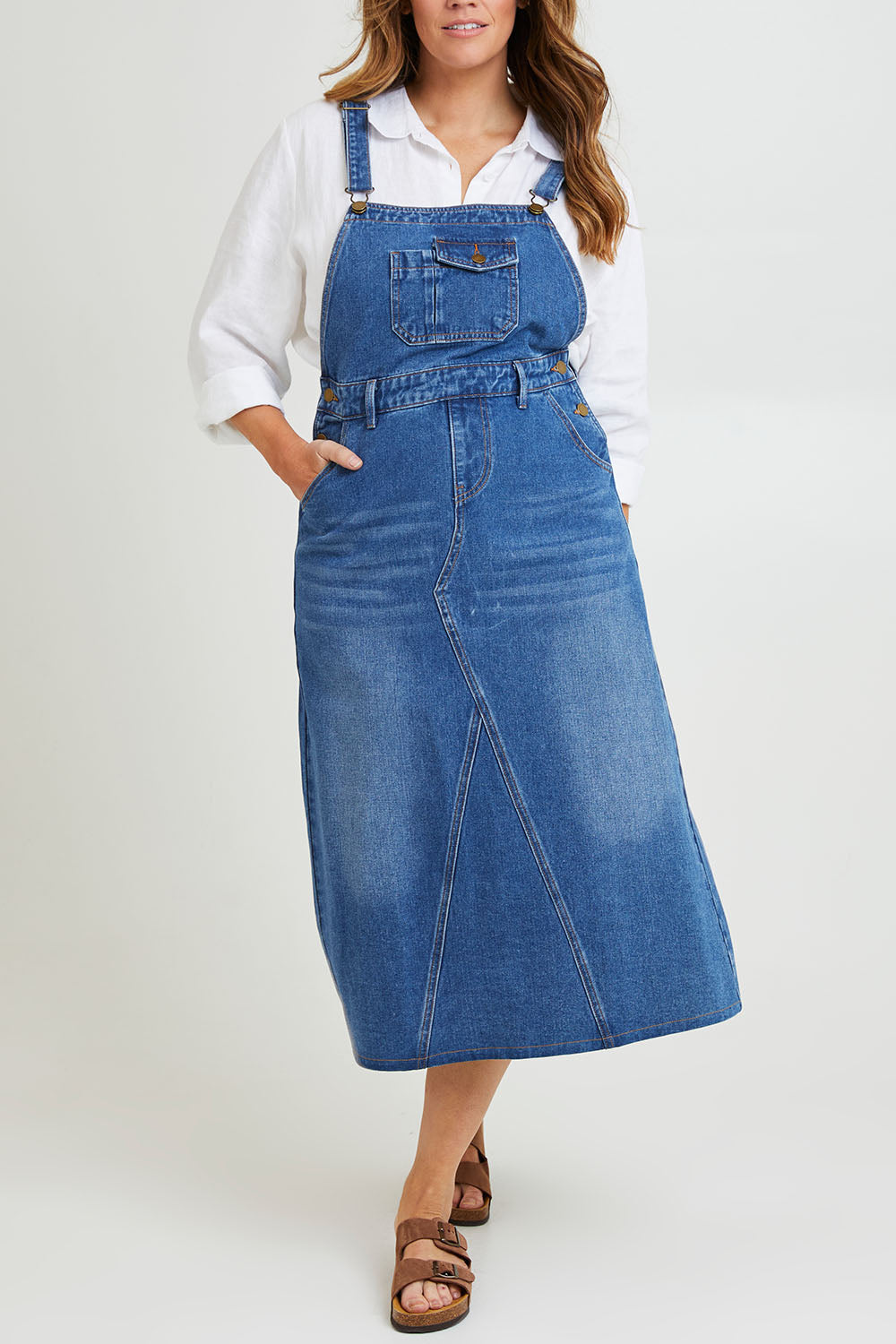 Overall Happiness Dress - Denim