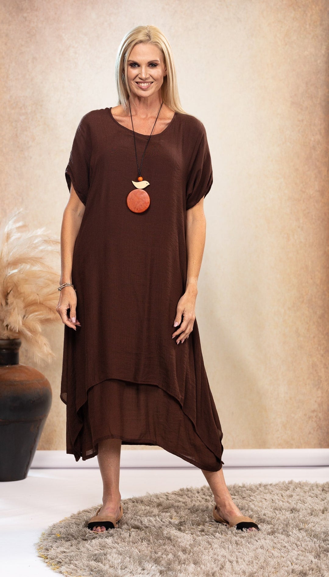 Lavinia | Brigitte Chocolate Maxi Dress
