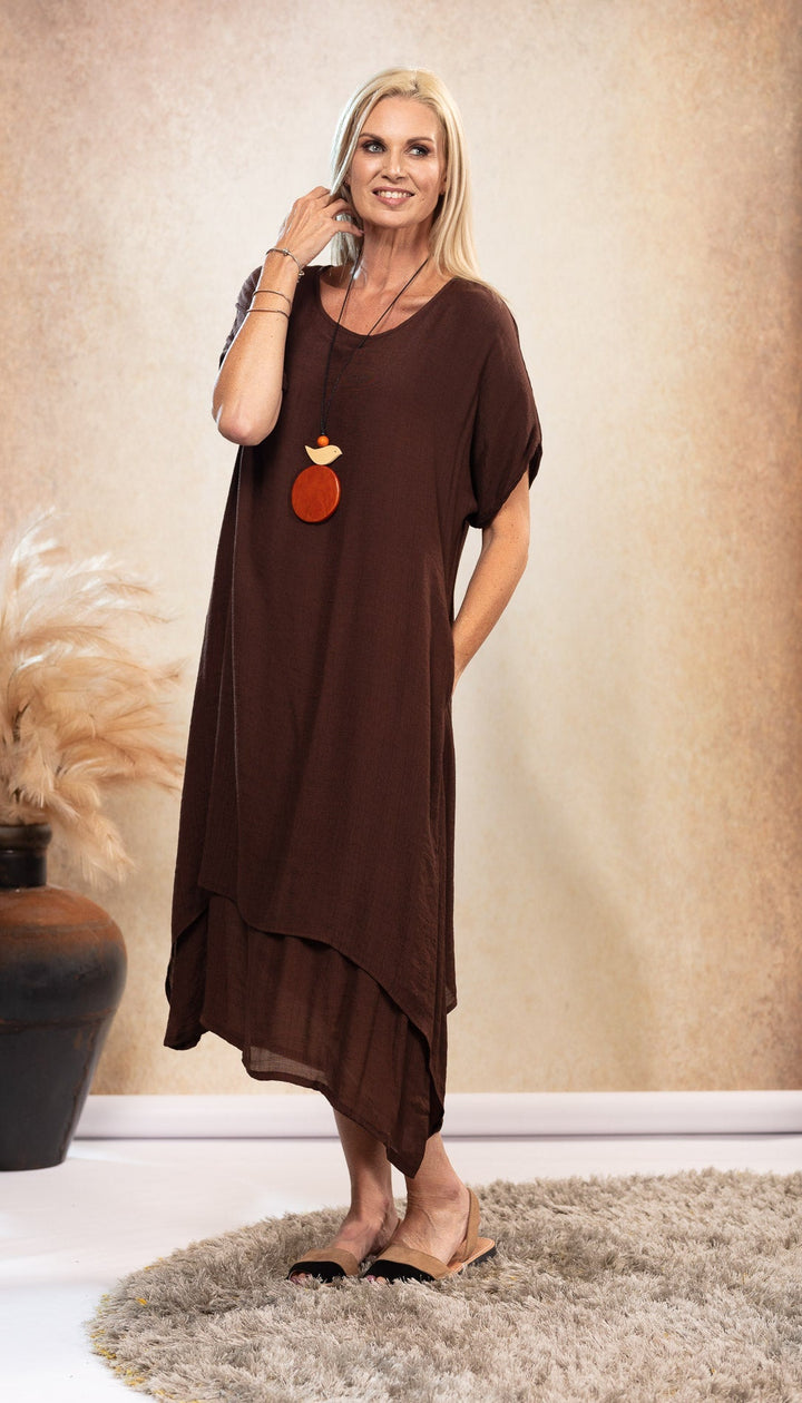 Lavinia | Brigitte Chocolate Maxi Dress