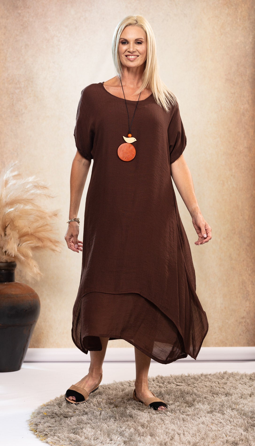 Lavinia | Brigitte Chocolate Maxi Dress