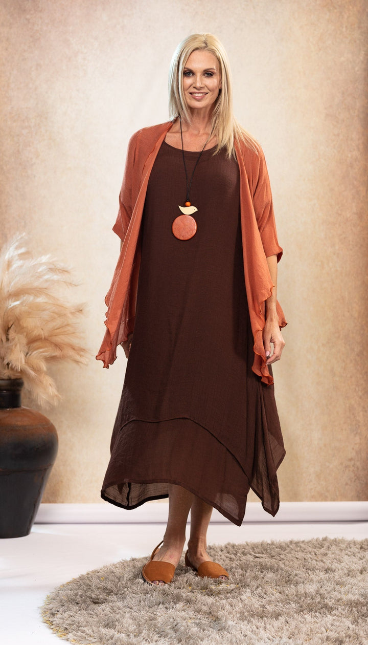 Lavinia | Brigitte Chocolate Maxi Dress
