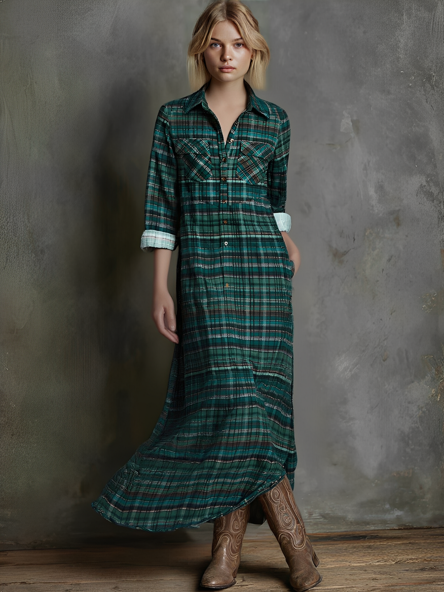 Billie | Plaid Print Long-sleeved Shirt