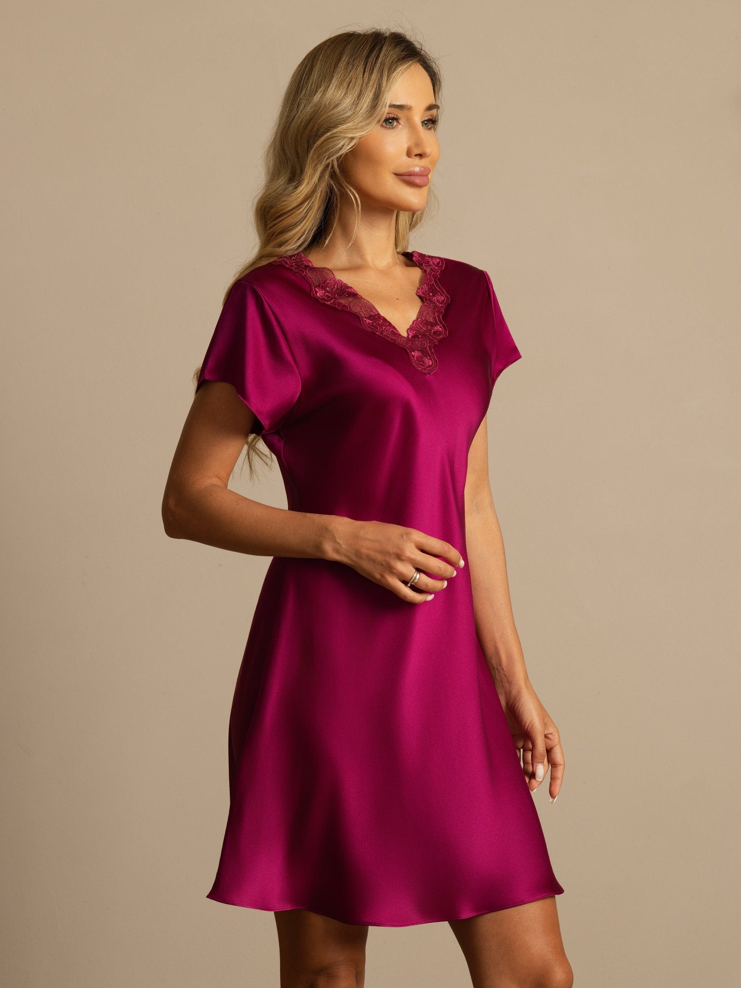 Anastasia | Luxe Lace Trim Nightgown