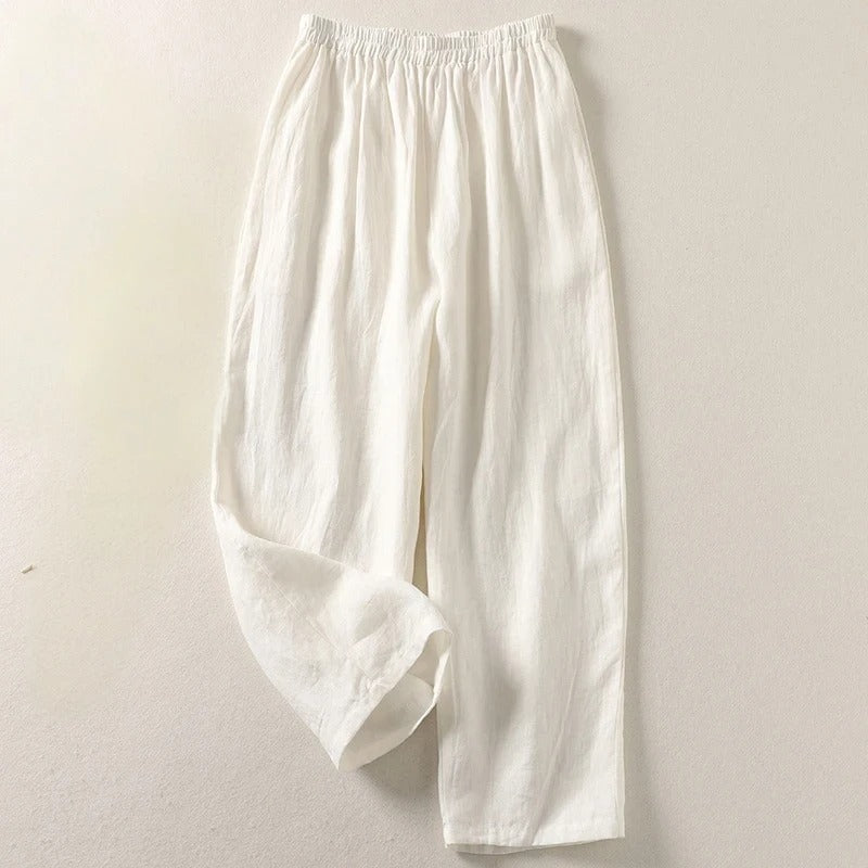 Amalia — Flowing cotton and loose linen trousers