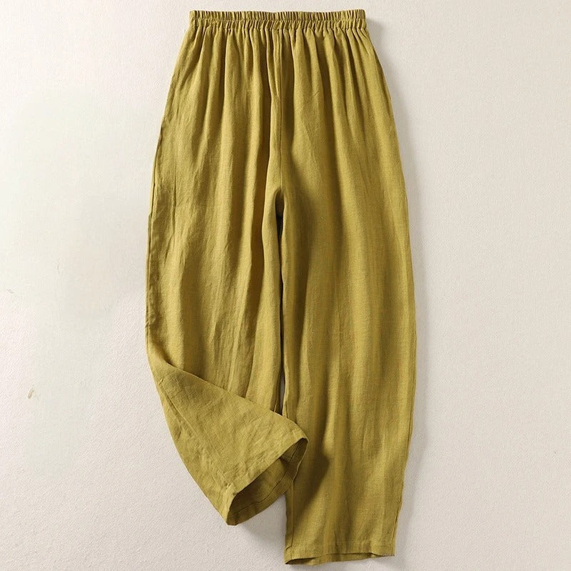 Amalia — Flowing cotton and loose linen trousers