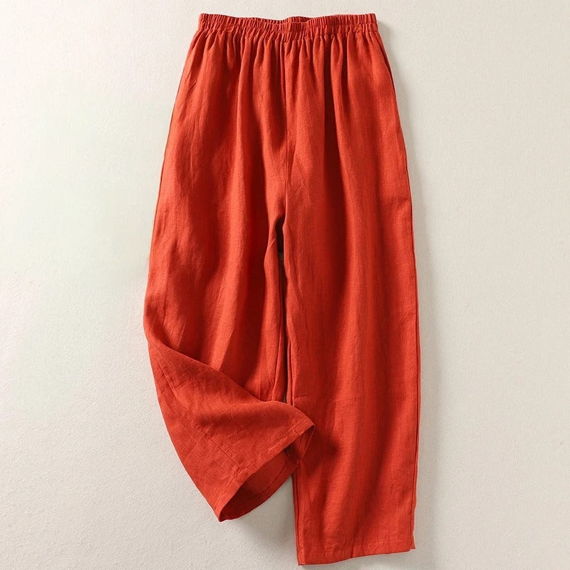 Amalia — Flowing cotton and loose linen trousers