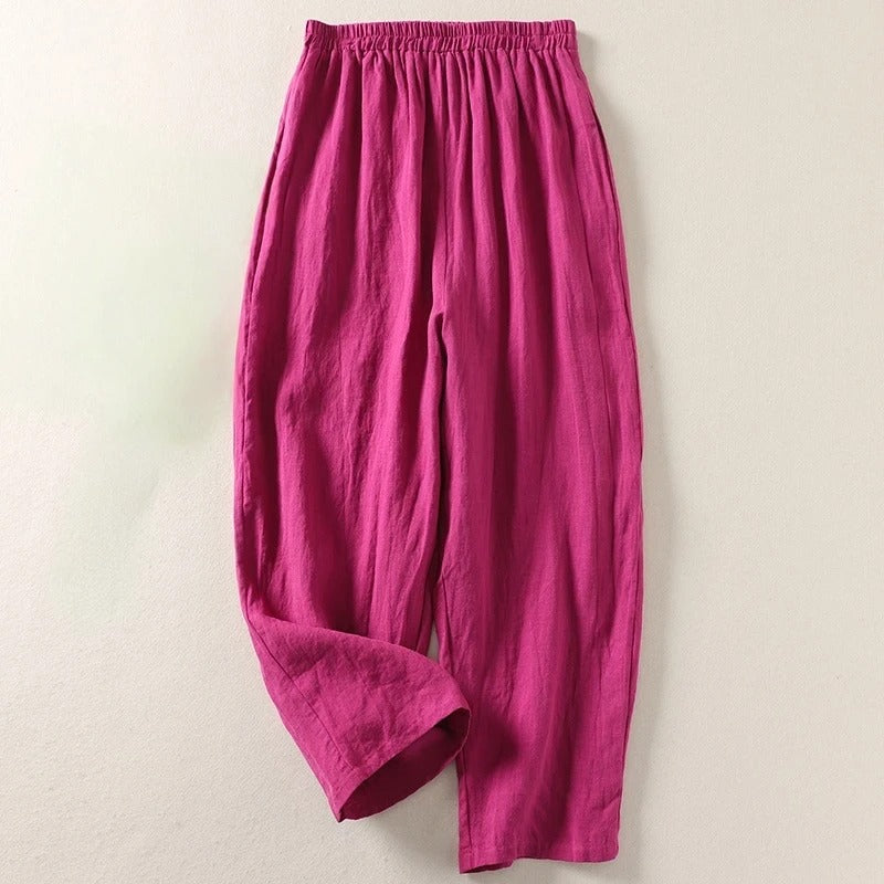 Amalia — Flowing cotton and loose linen trousers