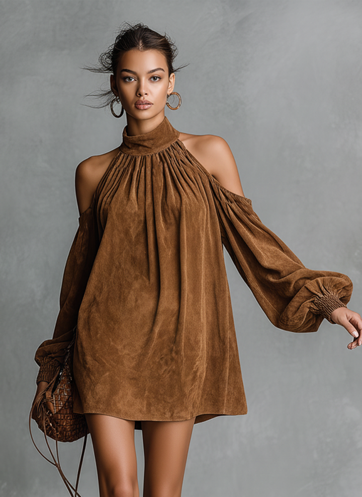 Felicia | Loose-fitting Faux Suede Halter
