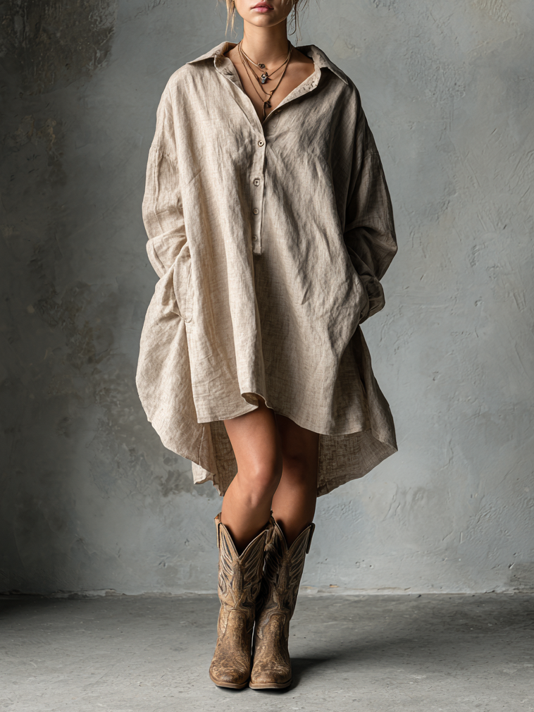 Yvette | Fashion Loose Cotton Linen