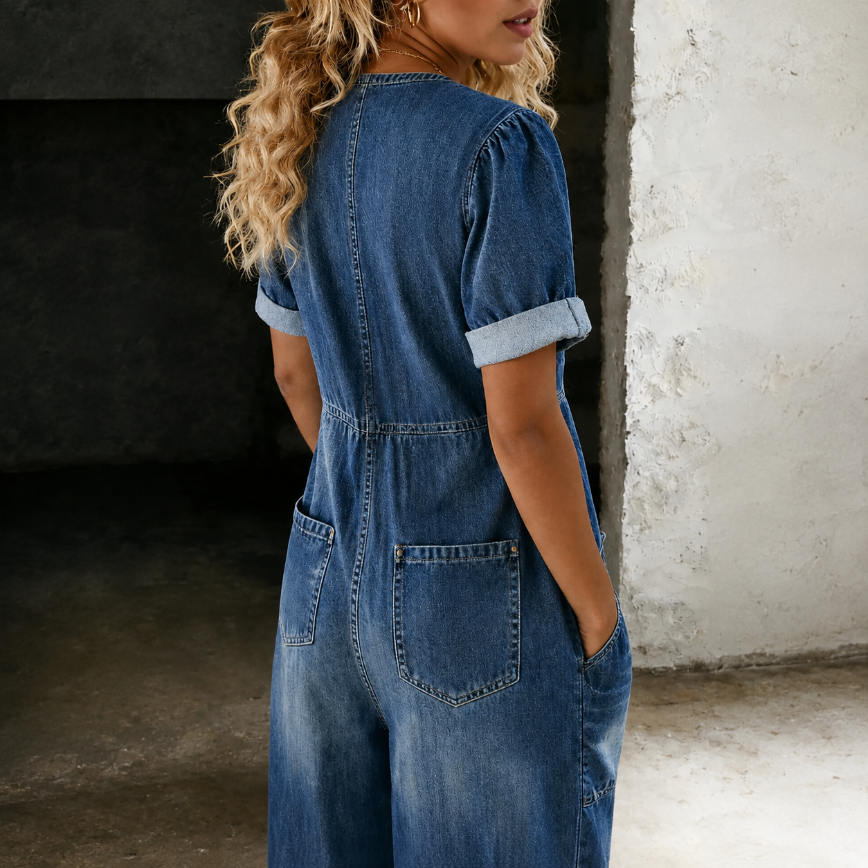 Thina | Denim Easy Playsuit