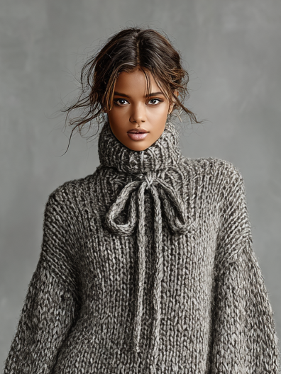 Maya | Loose Knitted High Neck