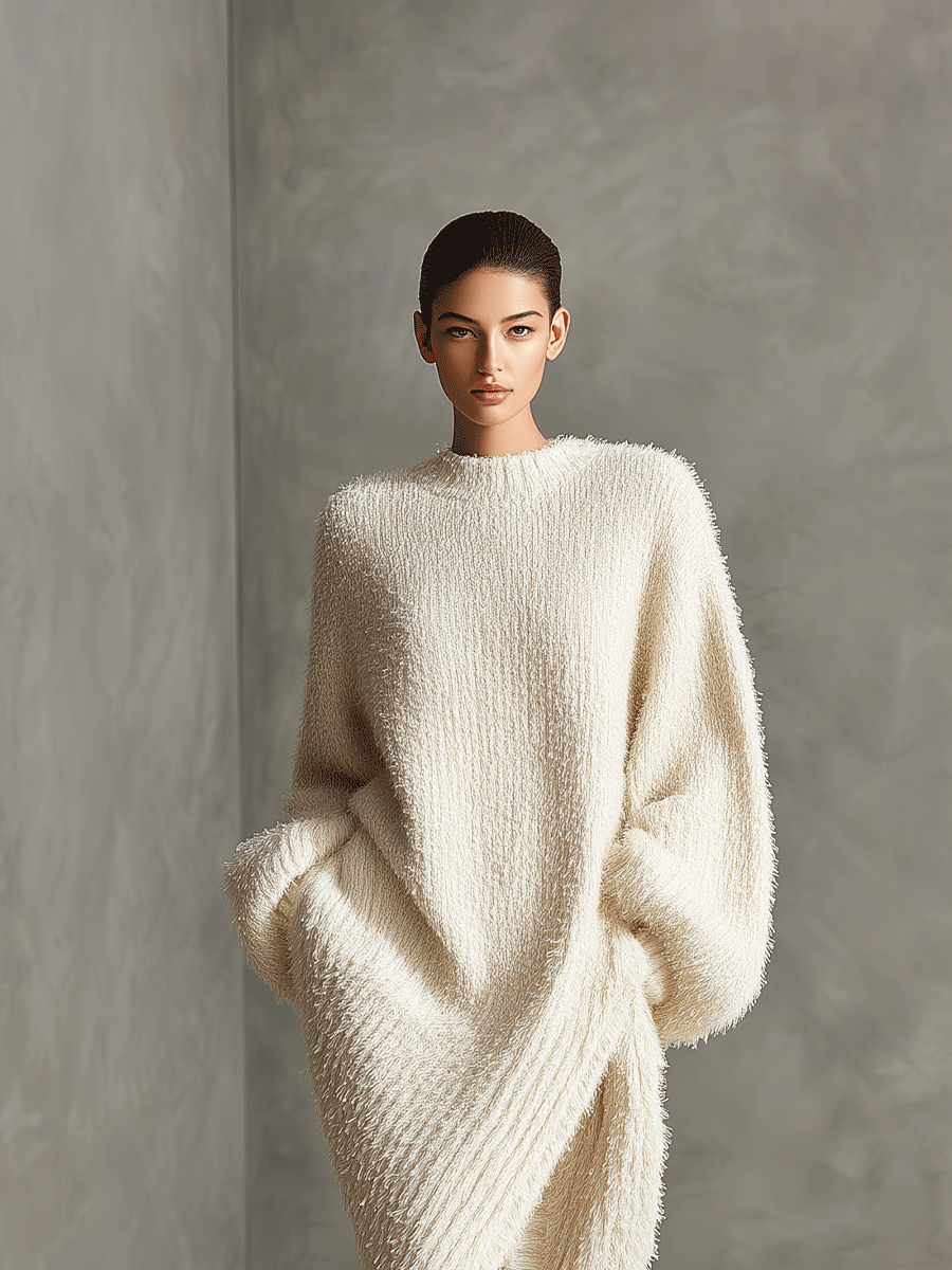Luna | Cream Elegant Faux Mink