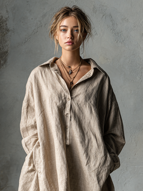 Yvette | Fashion Loose Cotton Linen