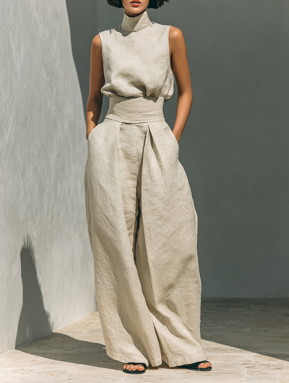 Chloe | Linen Blouse Set