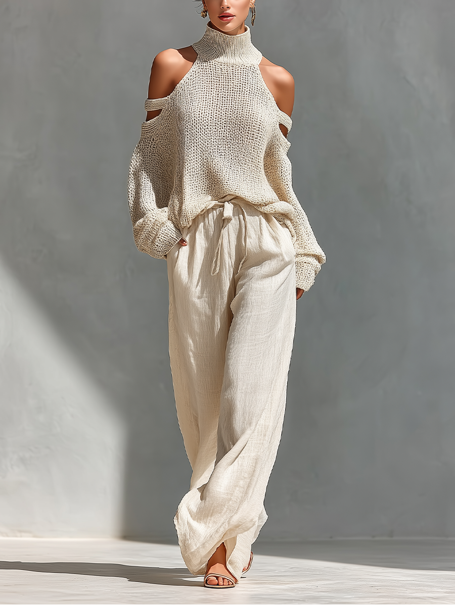 Astrid | Off-Shoulder Knit Set