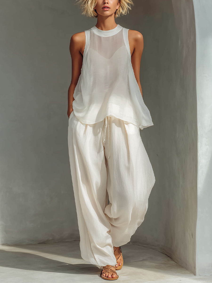 Dolly | Cream Two-Piece Set Semi-sheer