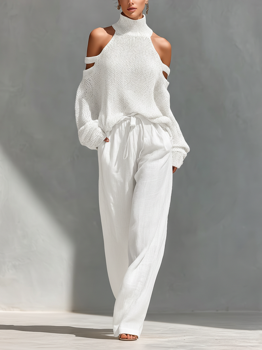 Isolde | Off-Shoulder Knit Set
