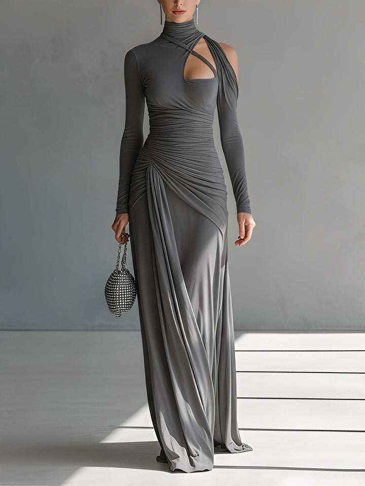 Florence | Grey Silky Stretch Sophisticated