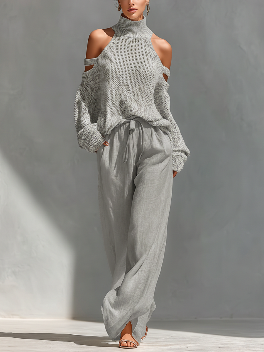 Merrin | Off-Shoulder Knit Set