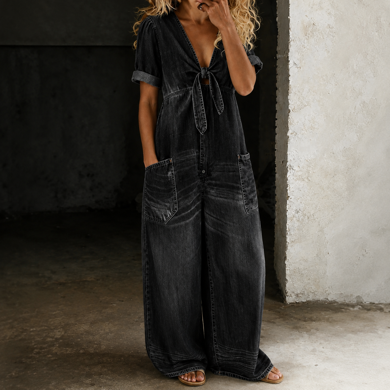 Thina | Denim Easy Playsuit