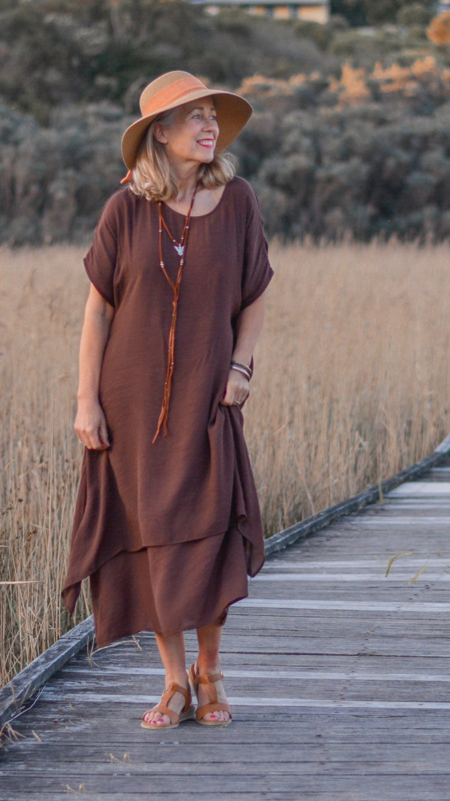 Lavinia | Brigitte Chocolate Maxi Dress