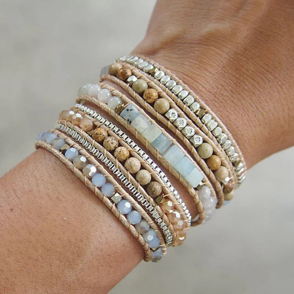Allegra | Amazonite & Jasper Stone Wrap