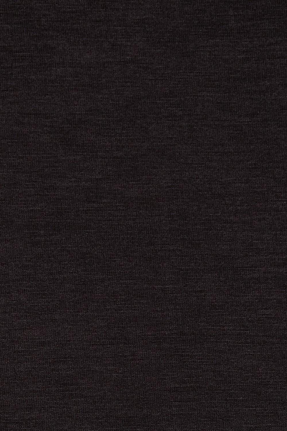 The 3/4 Sleeve Mid Length Tee Dress - Black