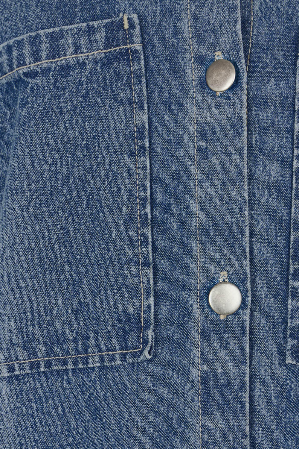 The Denim Shacket Dress With Pockets - Denimblue