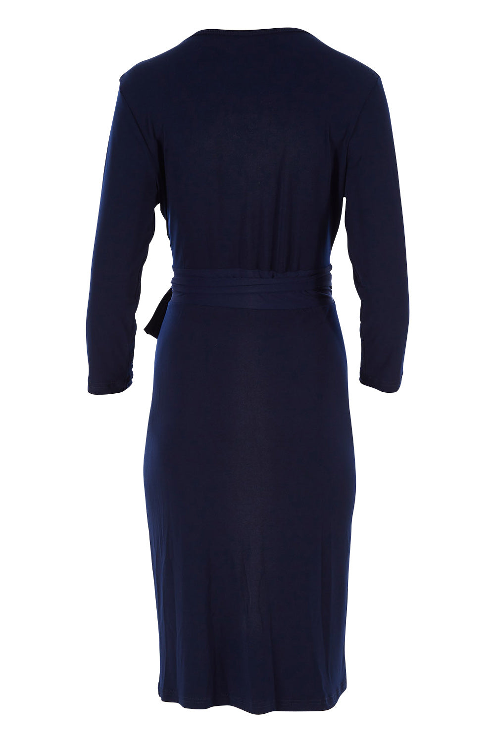 Belle Basic Wrap Dress - Navy