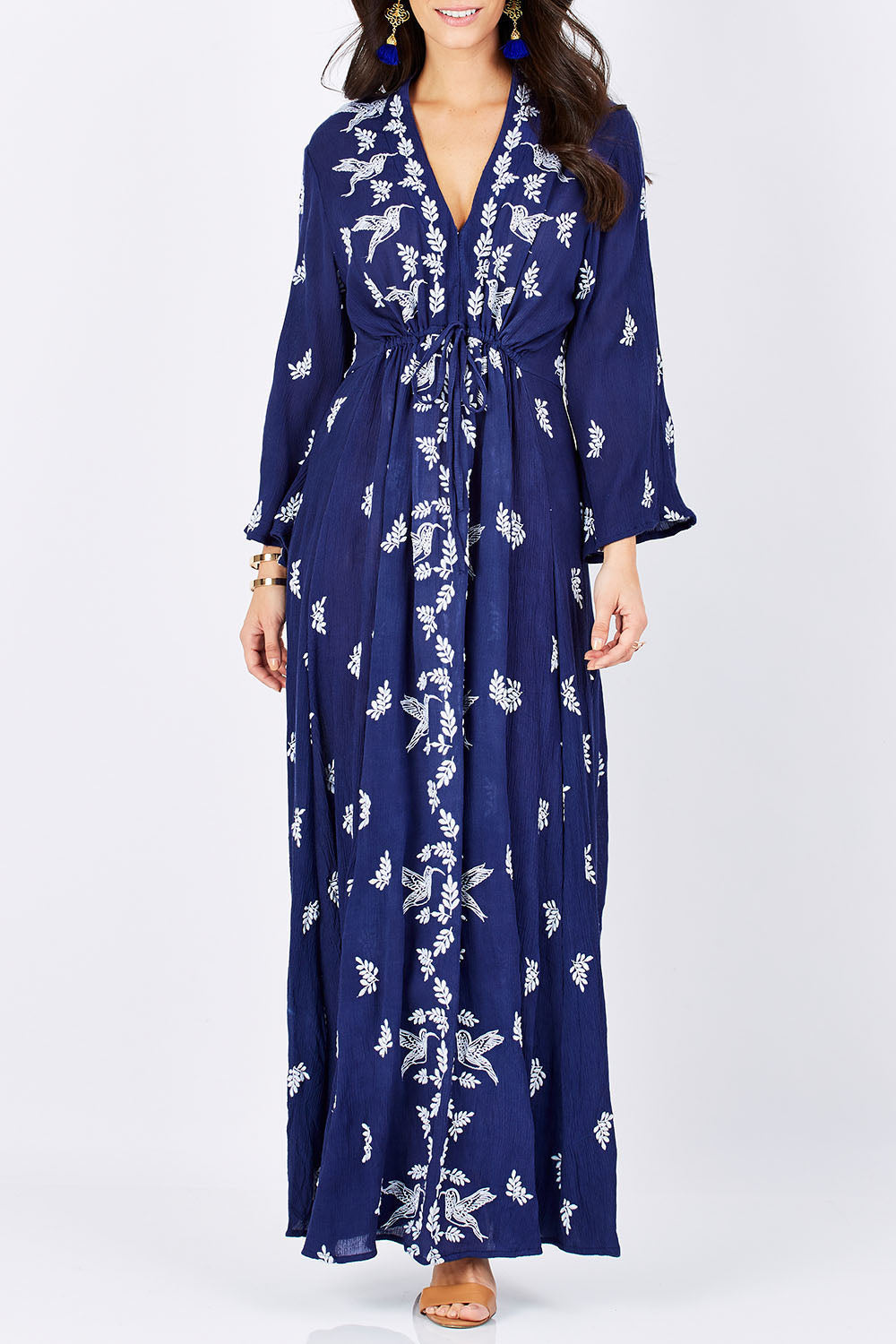 Dancing With Birds Dress - DeepBlue