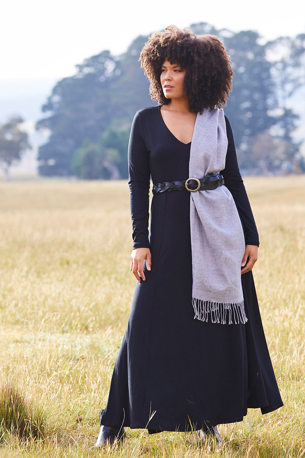 My Faithful Maxi Tee Dress - Black
