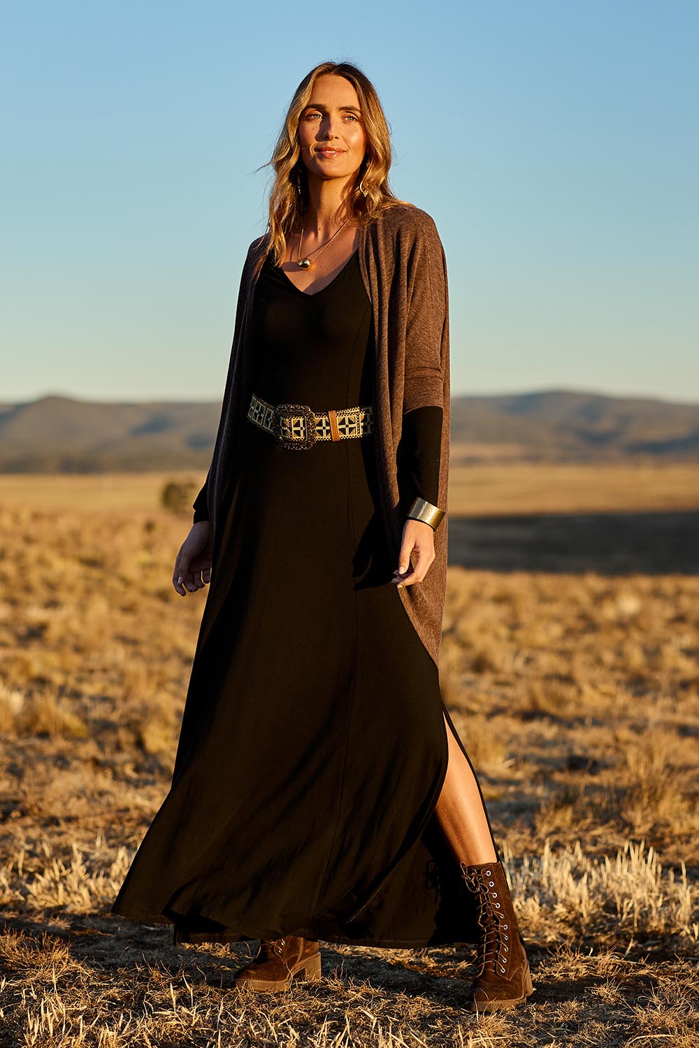 My Faithful Maxi Tee Dress - Black