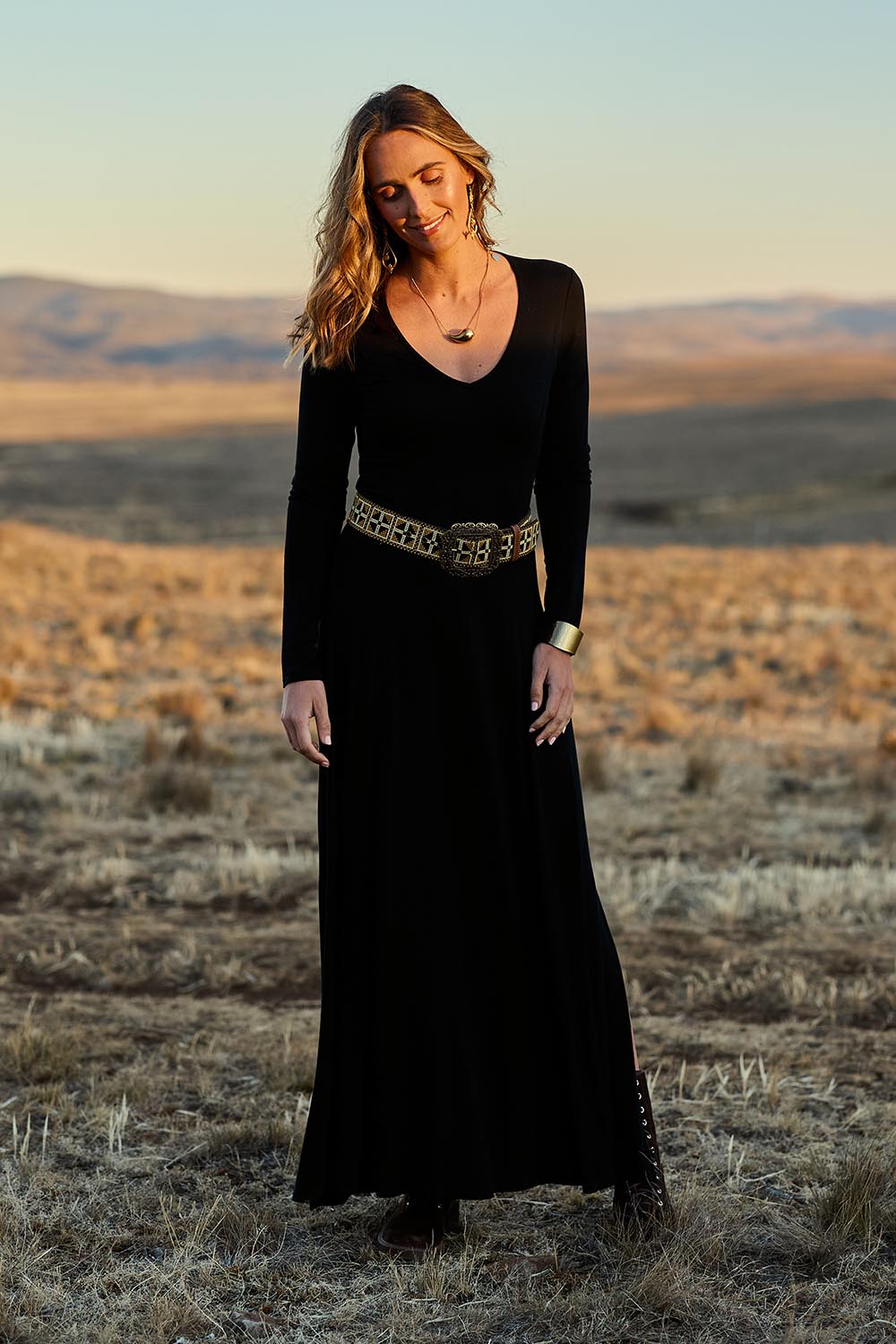 My Faithful Maxi Tee Dress - Black