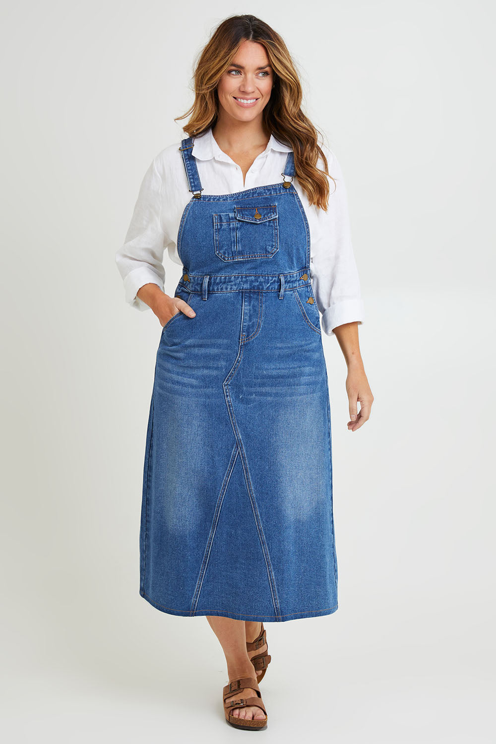 Overall Happiness Dress - Denim