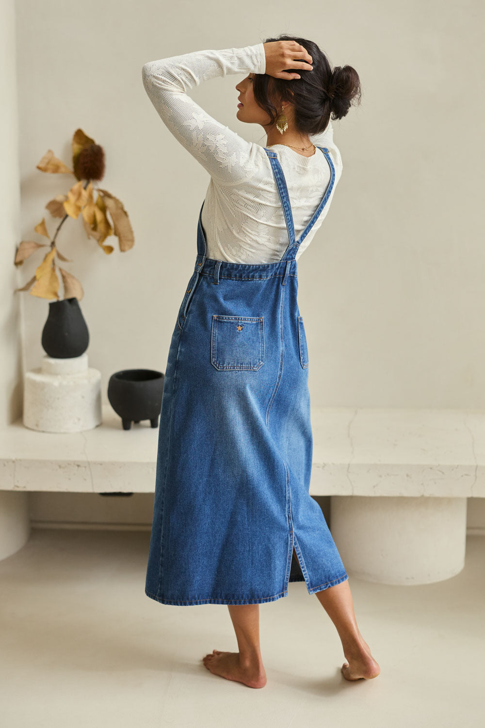 Overall Happiness Dress - Denim