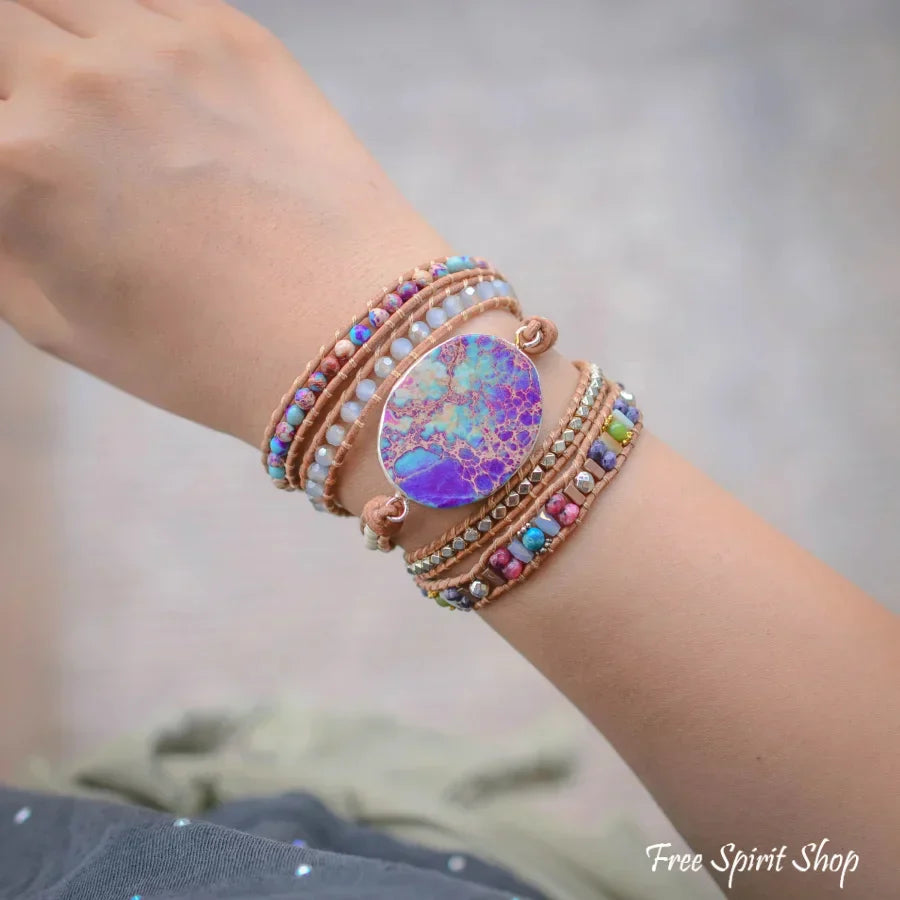 Clare | Handmade Purple & Turquoise Jasper