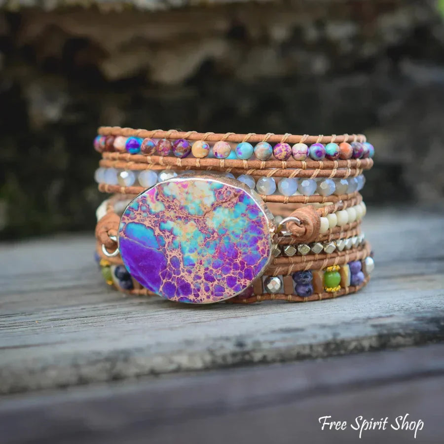 Clare | Handmade Purple & Turquoise Jasper