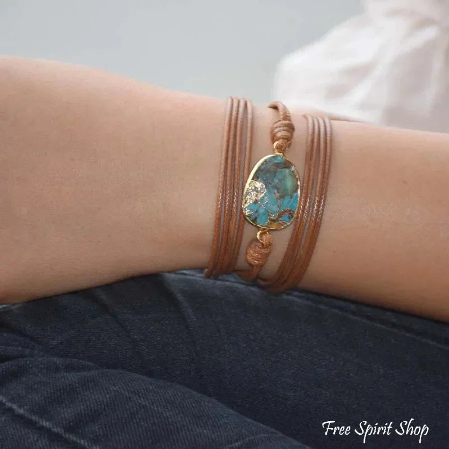Pippa | Handmade Gold Plated Turquoise Stone