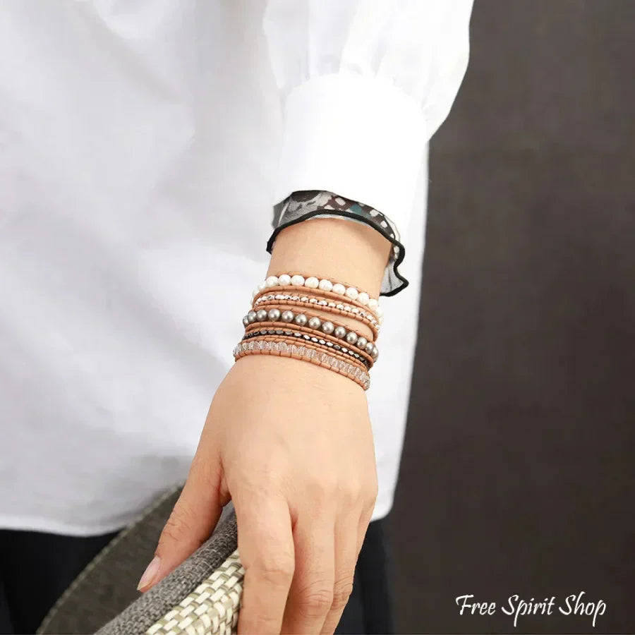 Dolly | Freshwater Pearl & Hematite Gemstone