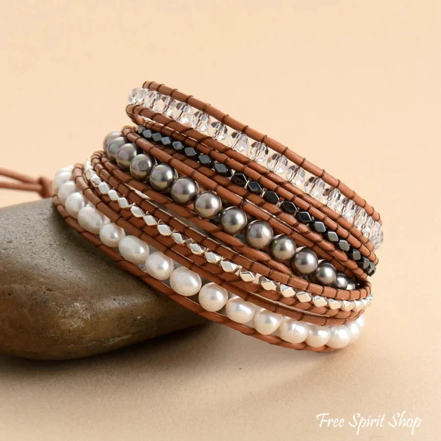 Dolly | Freshwater Pearl & Hematite Gemstone
