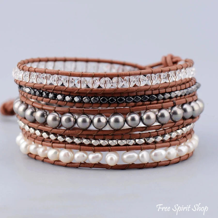 Dolly | Freshwater Pearl & Hematite Gemstone