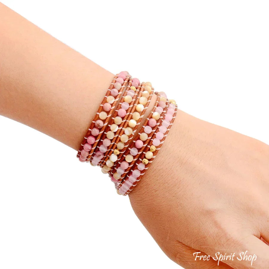 Rebecca | Rose Quartz Yellow Onyx &