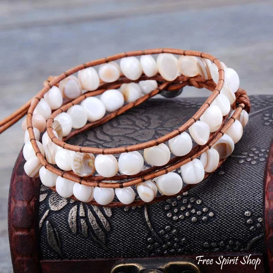 Quinn | Shape Shell Beads Leather Two