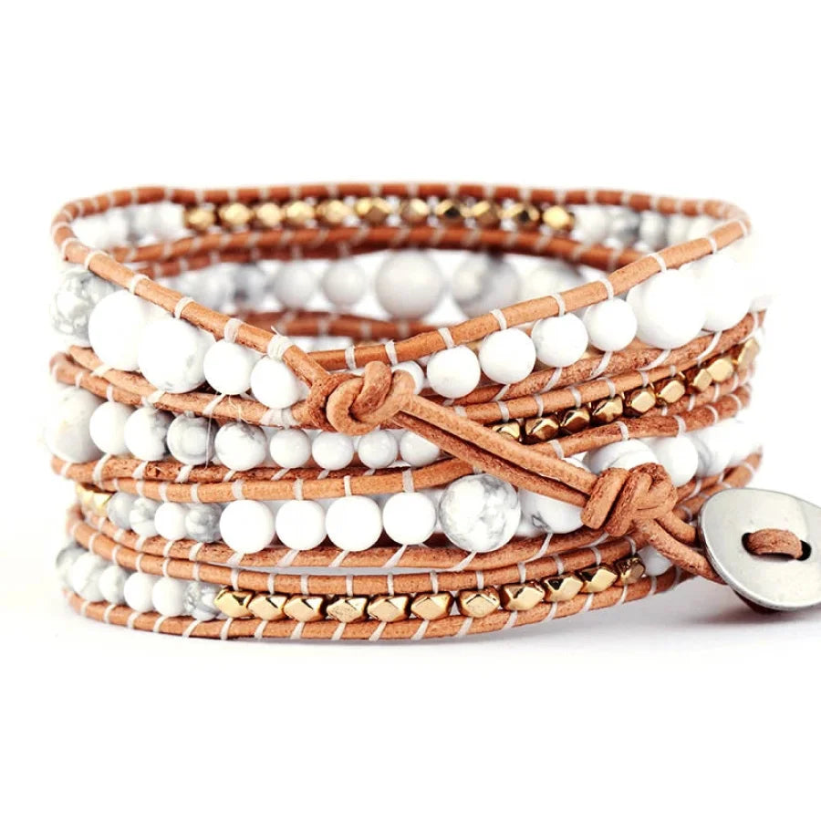 Tess | Handmade Natural Howlite 5 Layer